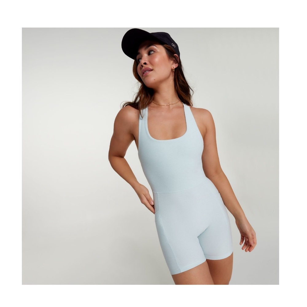 CALIA Women's Lustralux 5" Bodysuit. Size xl. Color: calming green heather